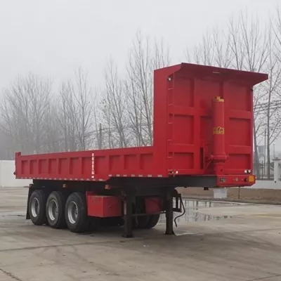 Step-Deck-dump-oplegger met frontlift
