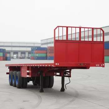 Flatbed-oplegger met rechte ligger
